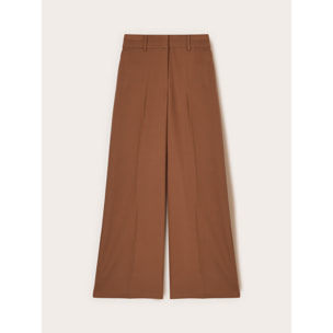 Motivi - Pantalones palazzo de poliviscosa - Marrón