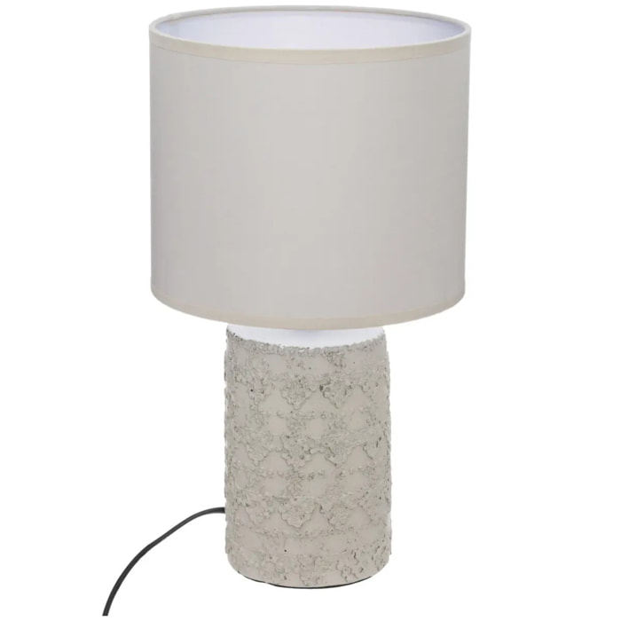 Lampe "Melo" - ivoire et blanc - céramique H34 cm