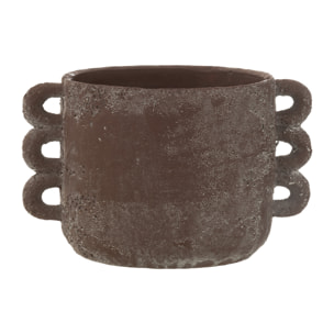 J-Line pot de fleurs Celia - céramique - marron - medium - Ø 18.5 cm