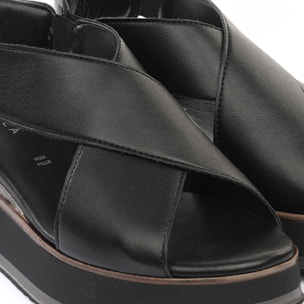 SANDALO ZEPPA INCROCIO NERO