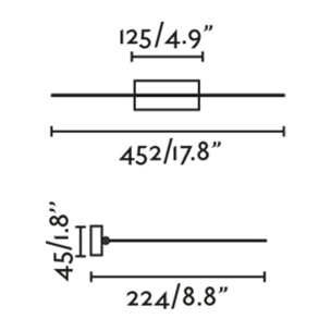 MAGRITTE 450 Lampe applique à tableaux nickel mat 8W