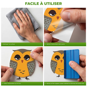 Stickers Muraux décoration adhésifs Hiboux sur Lianes