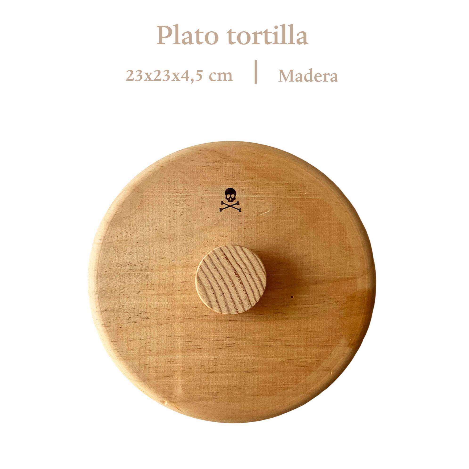 Plato voltea tortilla ø23cm en madera scalpers home