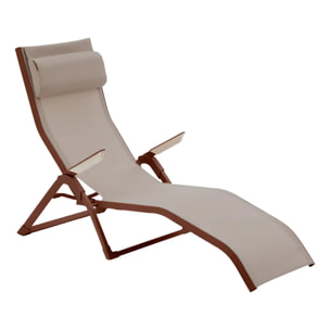 Transat Decima beige lin/acajou