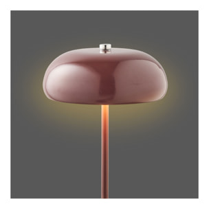 Lampada da tavolo Margate ricaricabile in metallo bordeaux ø16 cm