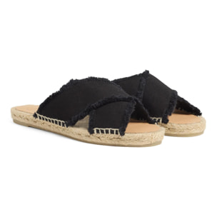 Alpargata plana Palmera elaborada en lona