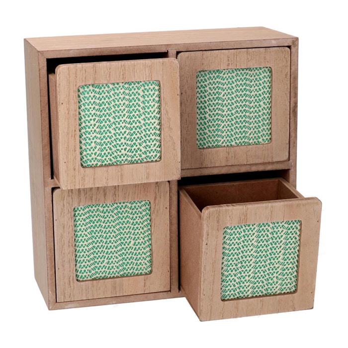 Portatutto in legno marrone quadro cm20x8x20