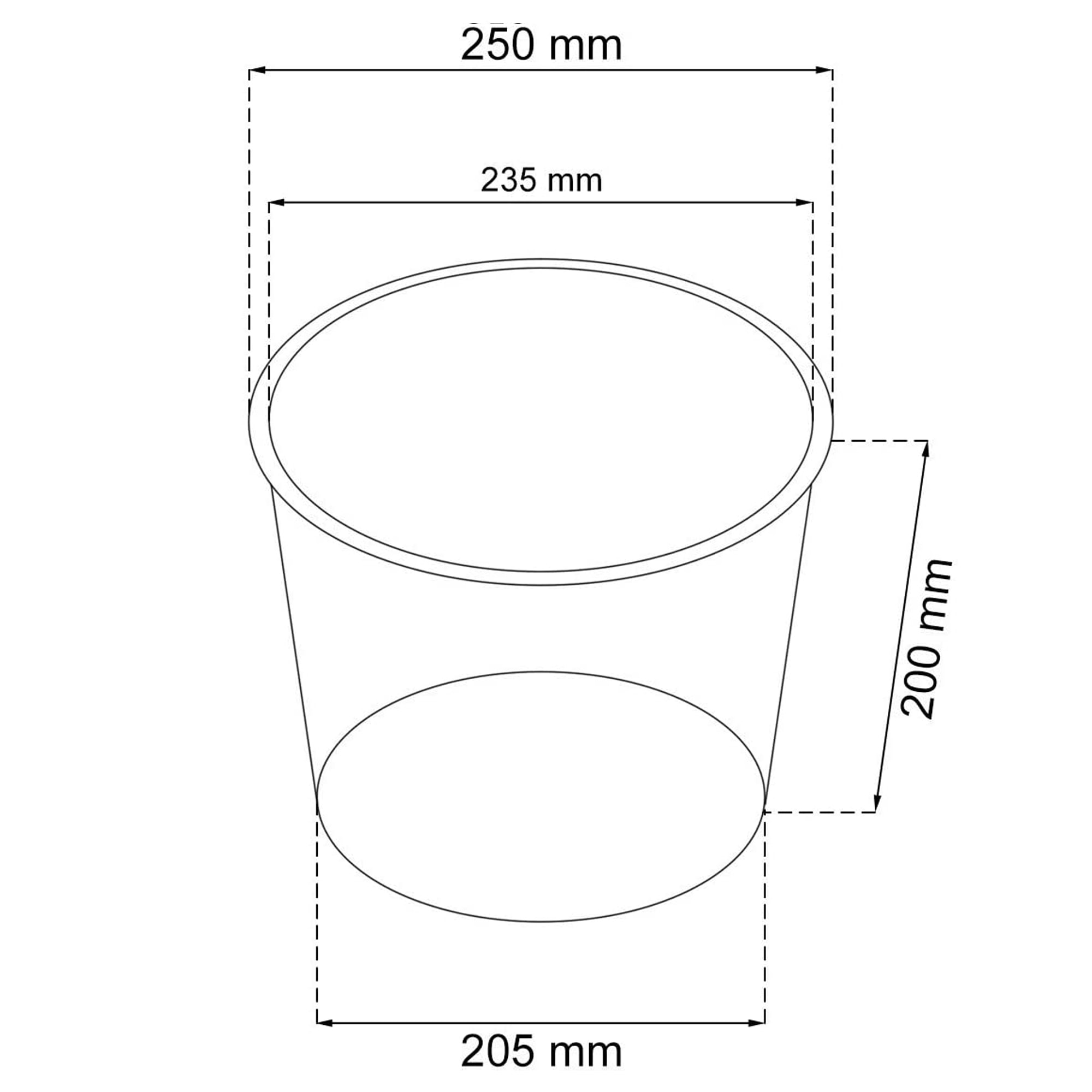 Maceta TUBO efecto rattán de 15,5 litros con inserto, blanco