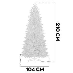 Venus - Albero di Natale effetto realistico in PE e PVC ø104x210H, 1257 Punte