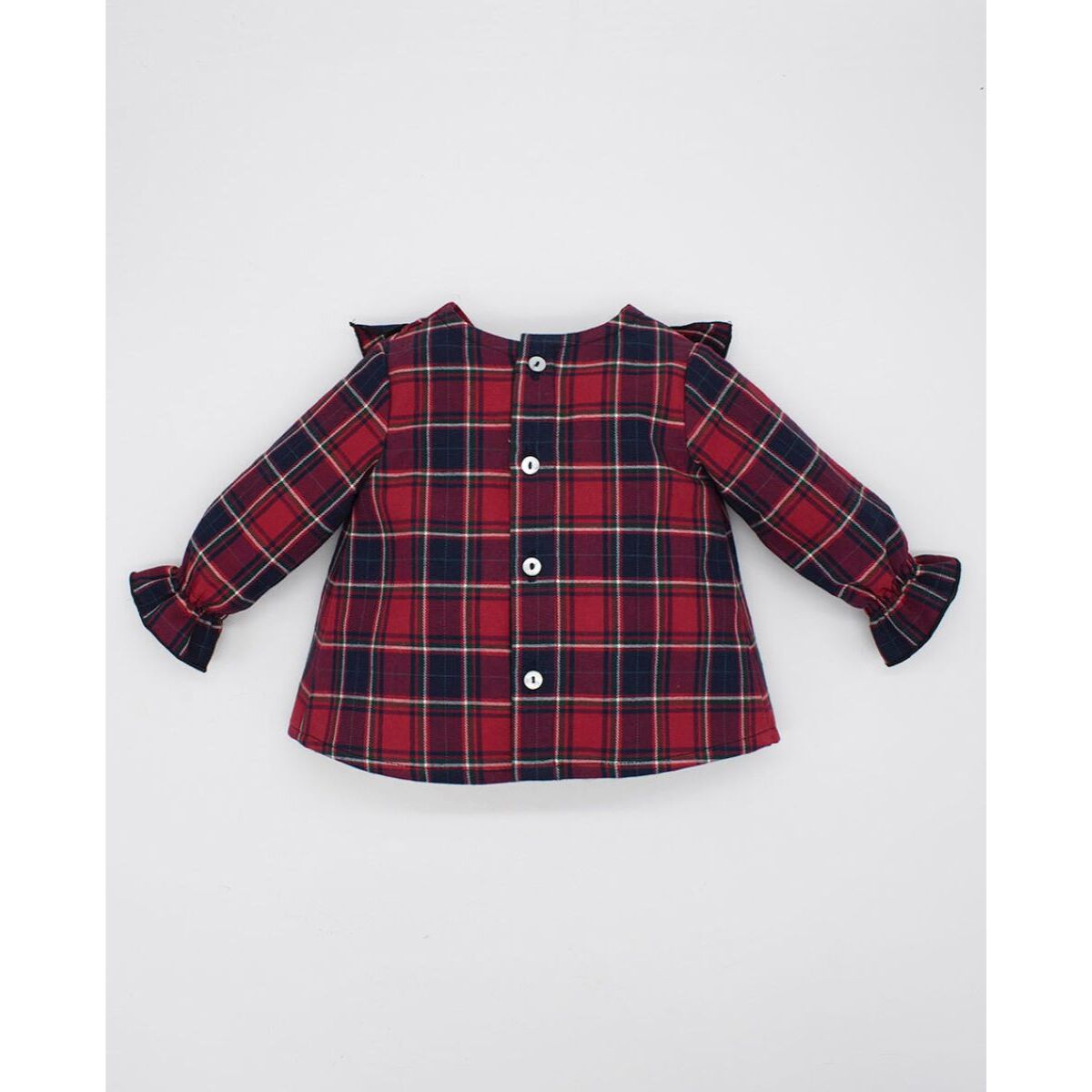 BLUSA VIELLA CUADROS ROJO Y AZUL