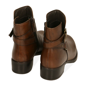 Botines de piel cognac