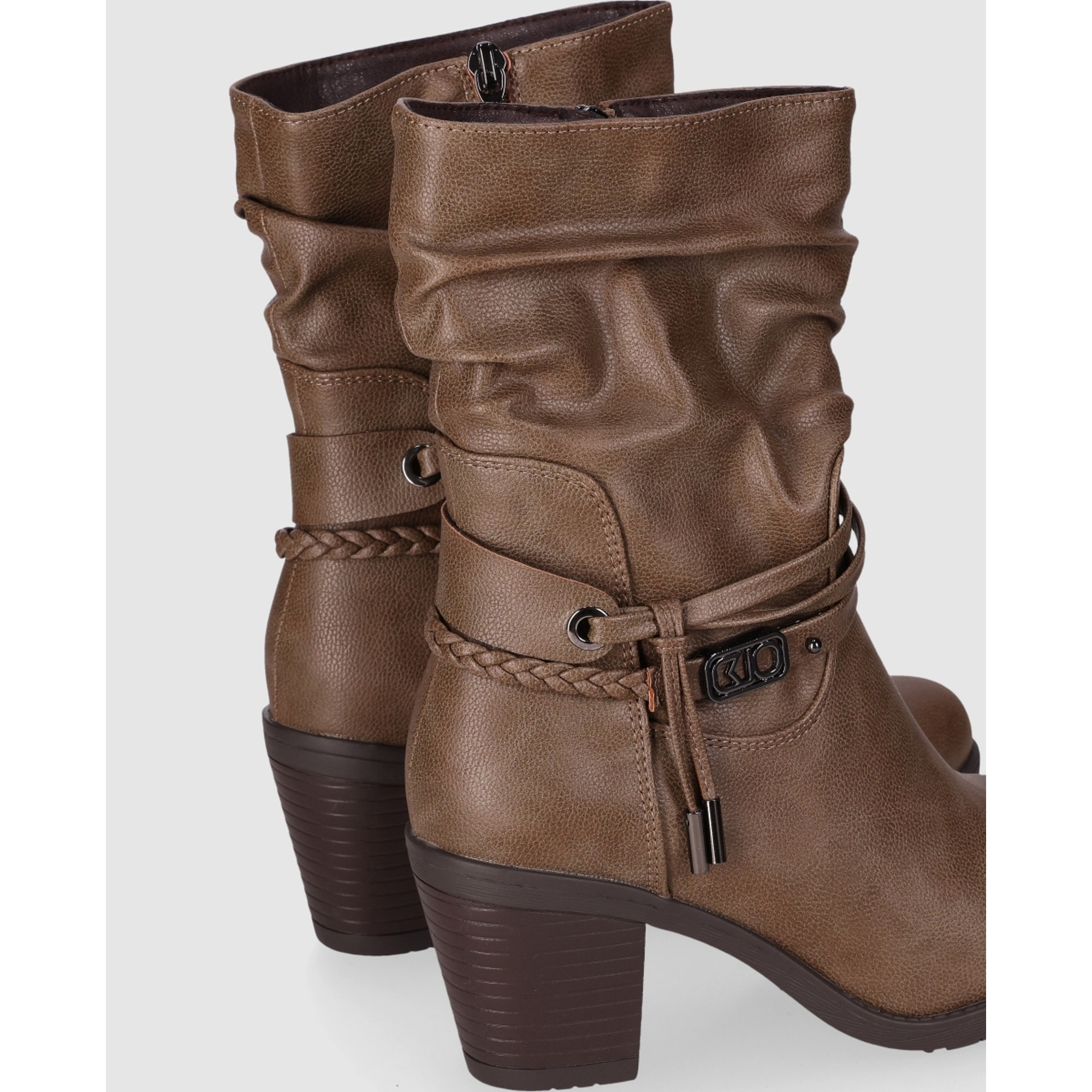 Botines - Taupe - Tacón: 7 cm