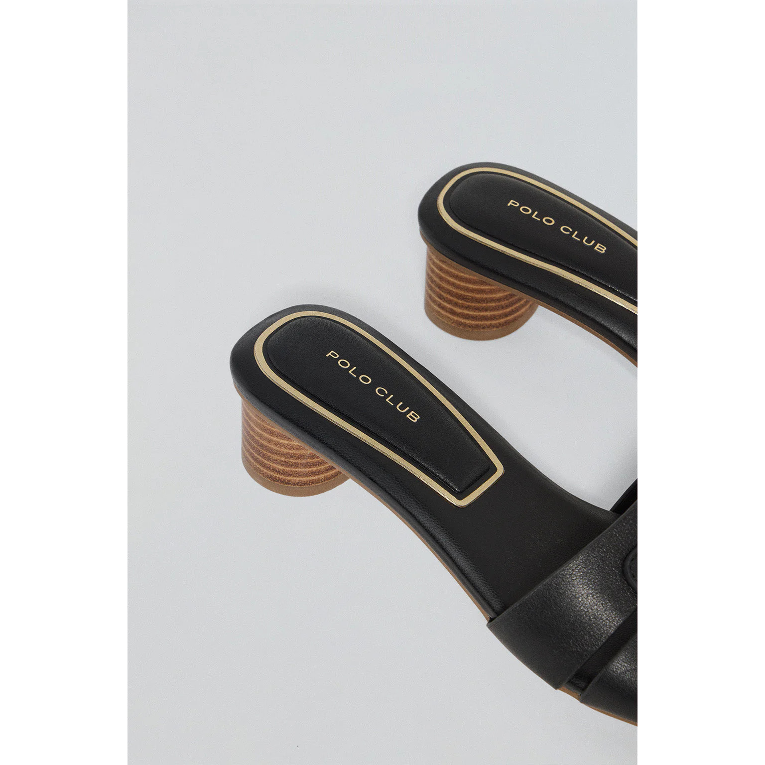 Mules con tacco alto Giorgia nere con dettagli metallici