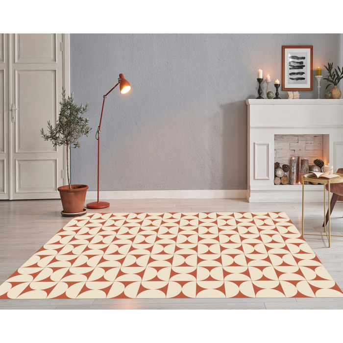 Alfombra de vinilo CERAMIKO, Retro terracota 50x140 cm
