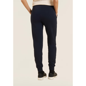 Pantaloni Sportivi con fondo a polsino in costina e strass