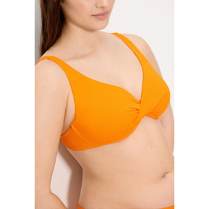 Top bikini contenitivo Giallo
