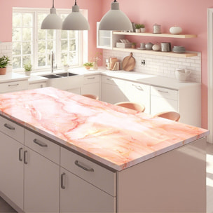 Rouleau revêtement adhésif vinyle au mètre - Sticker lavable Cuisine Meuble Armoire Porte - MARBRE DE BARI