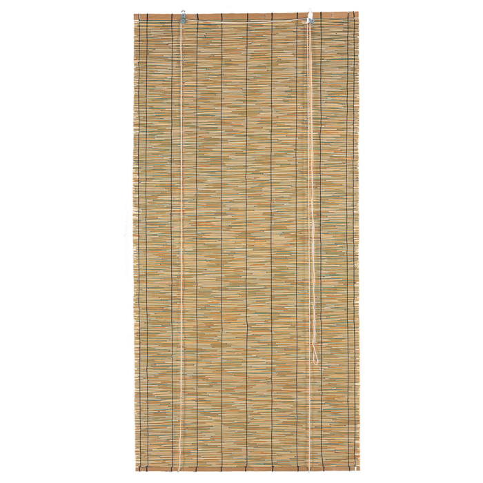 Store en baguettes de roseau avec enrouleur - Naturel