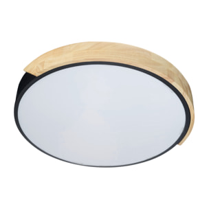 Forlight Plafón de techo Pinta de Aluminio y Madera IP20 19W LED 4000K 40cm