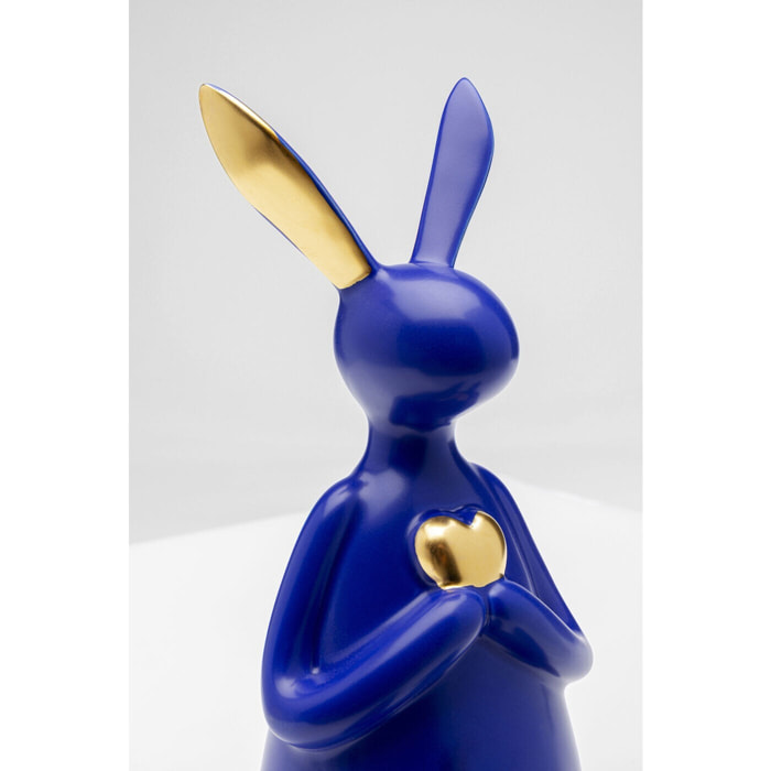 Déco lapin bleu assis coeur Kare Design