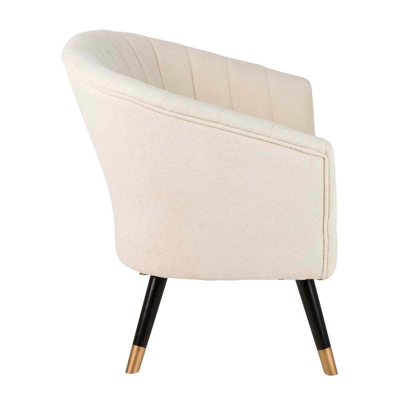 Sofá Chenilla Beige 129x72x80 Cm