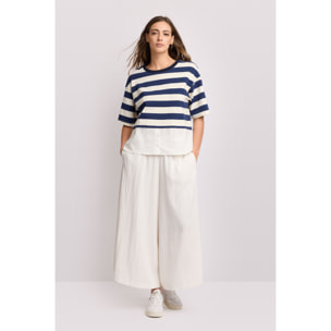 Kocca - T-shirt a righe effetto layering Donna