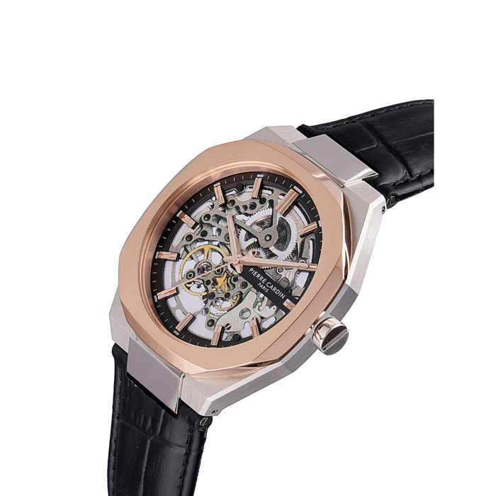 Reloj Pierre Cardin CF.1002.LB.2 Hombre Analogico Automatico con Correa de Cuero