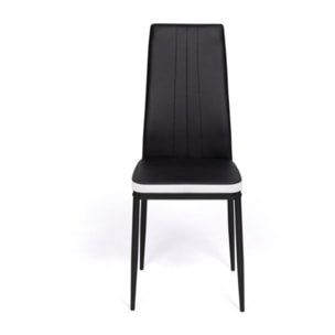 Chaises Jodie - Noir - Blanc