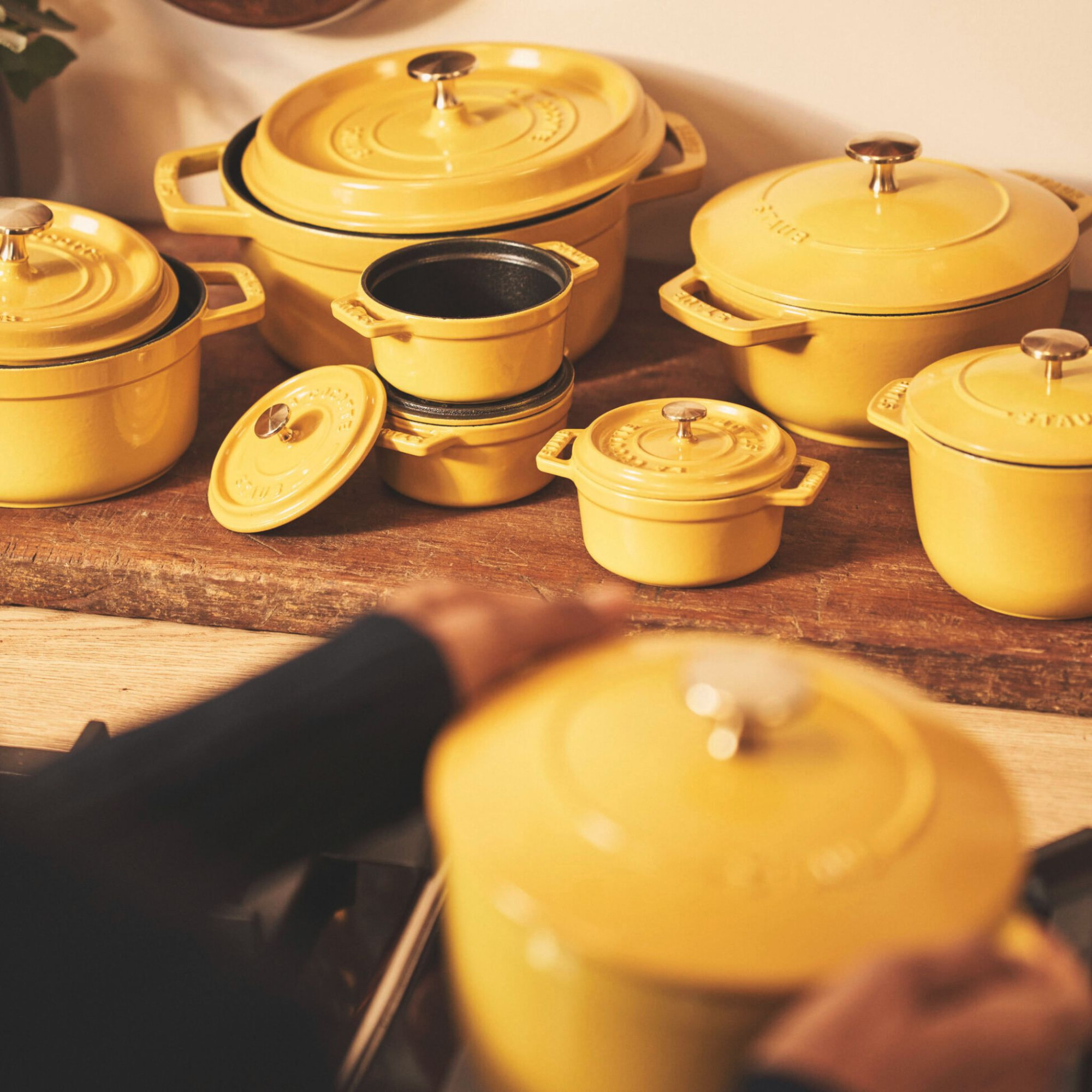 Cocotte à riz 16 cm, Rond(e), Citron, Fonte