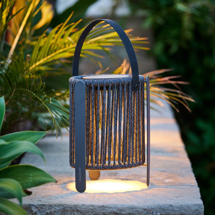 Lampe Liny solaire gris H22cm