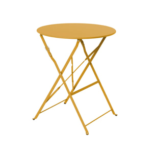 Table de jardin bistrot ronde pliante métal 2 places EMILIA 60CM