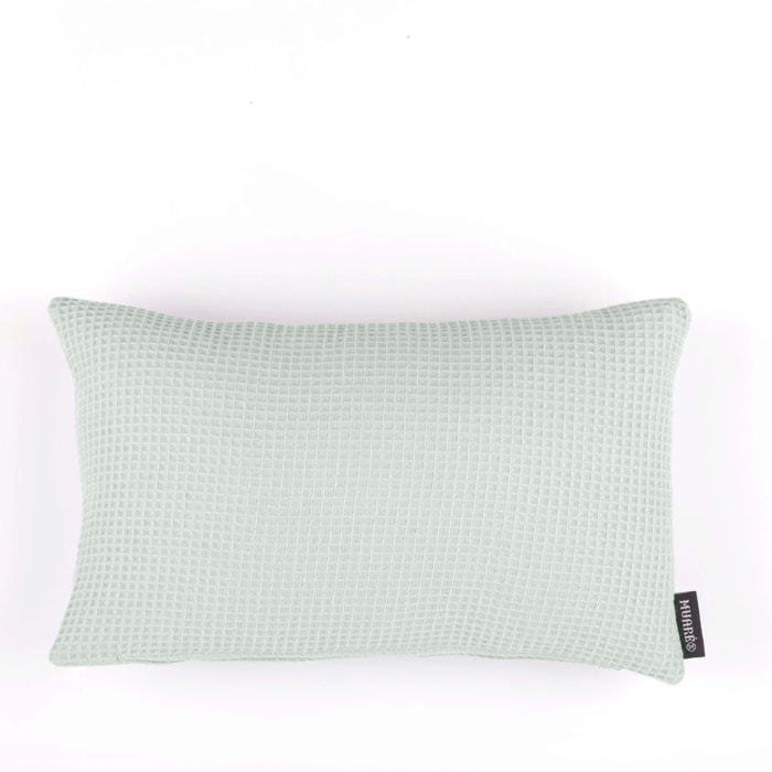 Housse de coussin Waffle menthe 30x50 cm