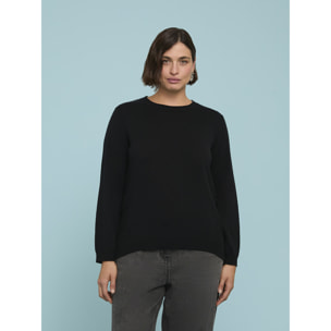 Fiorella Rubino - Camiseta de cuello redondo en mezcla de viscosa - Negro