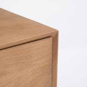 Table de chevet en bois de manguier marron clair - Achille