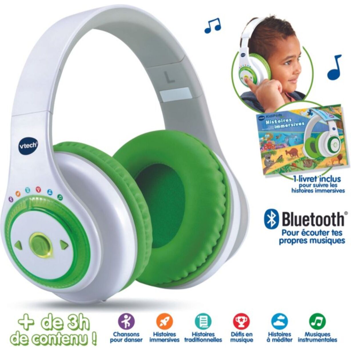 Casque VTECH KidiPods Max -Mon casque interactif 7en1