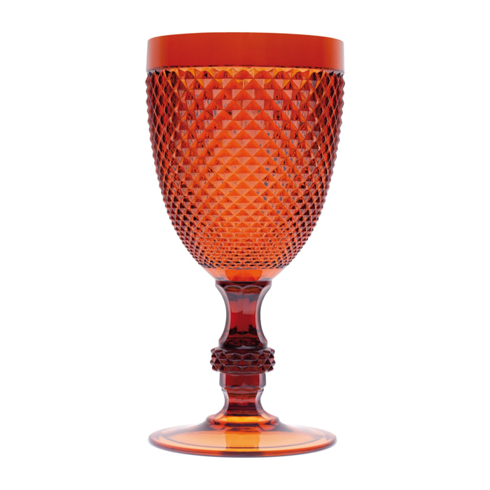 Set de 6 verres à vin Excelsa – Diamond, Plastique Orange 39 cl