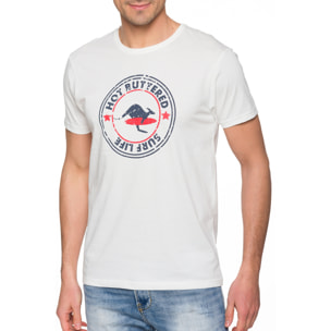 T-shirt in cotone 150 gr Hot Buttered Surflife Colore Bianco.