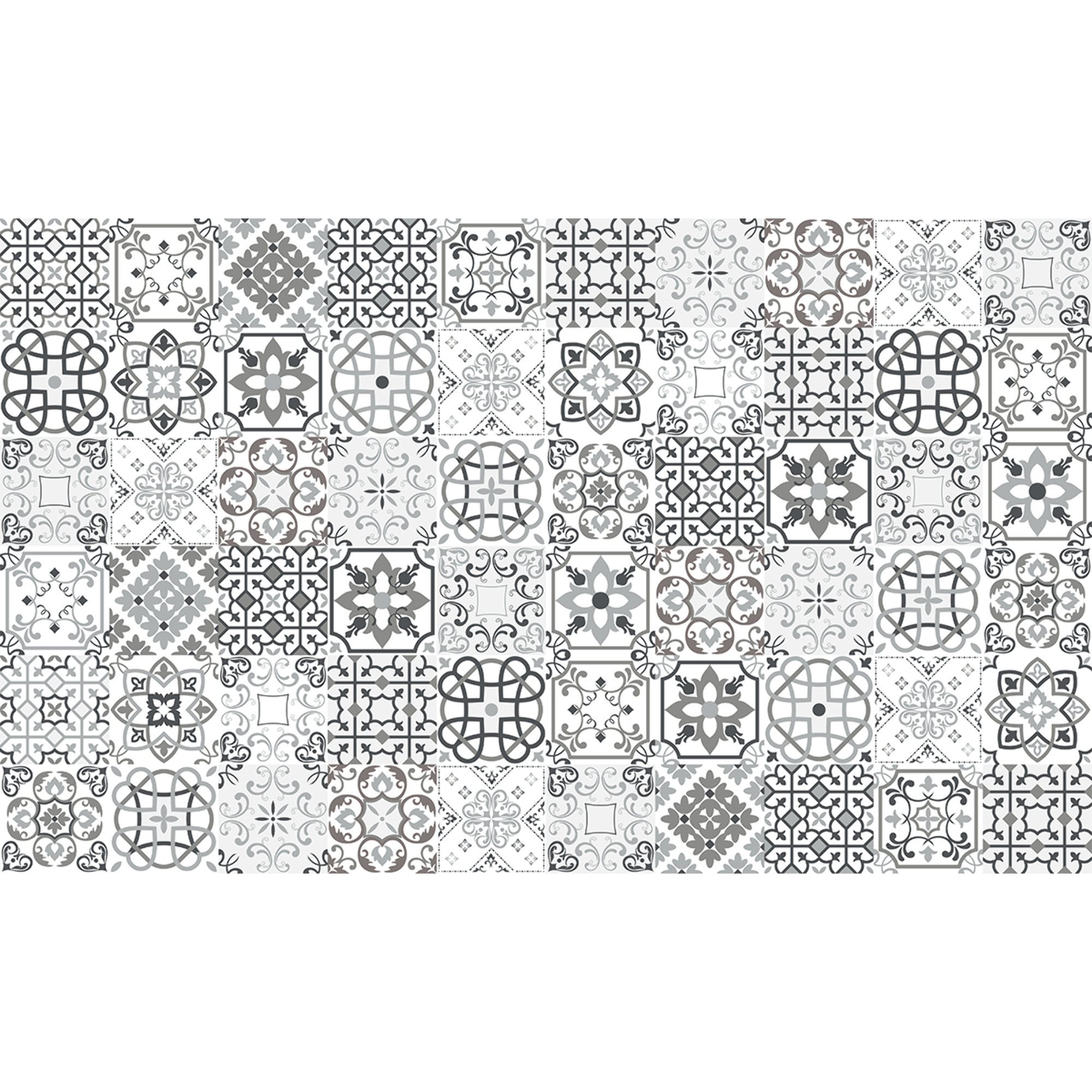 Sticker crédence adhésive - CARRELAGES GRIS - 60x100cm