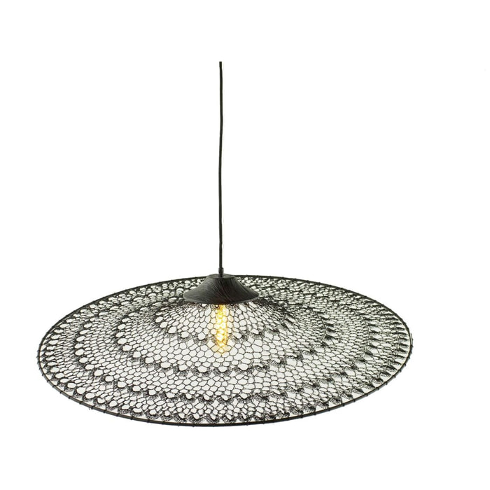 Suspension en métal noir crocheté à la main 80cm IRAWA