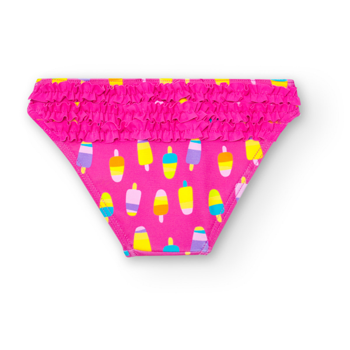 Braguita estampada niÃ±a, poliamida, estampado fucsia