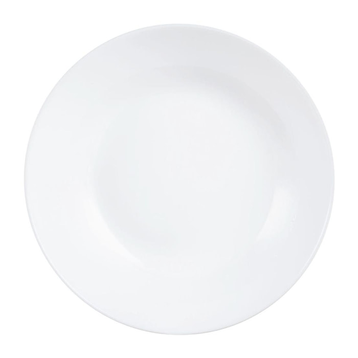 Assiette creuse Diwali Blanc - Luminarc - verre opale extra résistant