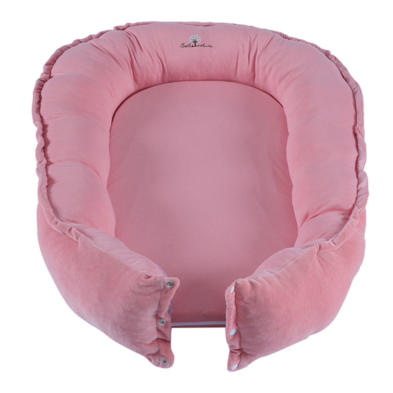 Cocoon bébé 0-6 mois coton bio velours-Rose