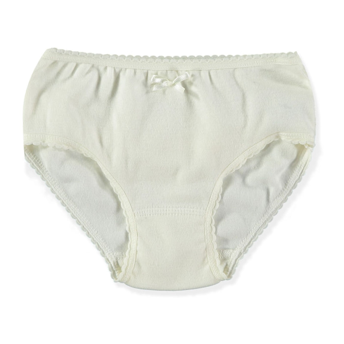 Braguita Niña Volantes Puntilla Beige Talla 10