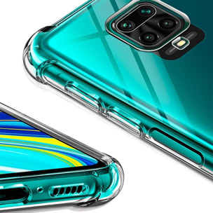 Coque Xiaomi Redmi Note 9S/Note 9 Pro/Note 9 Pro Max Antichoc Silicone + 2 Vitres en verre trempé Protection écran