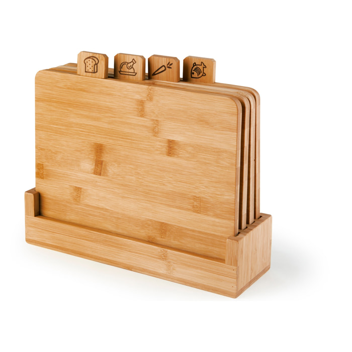Set de 4 Planches avec Base Excelsa – Eco Living, Bambou Beige