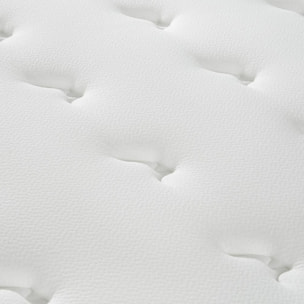 Matelas à ressorts ensachés de 25 cm en mousse - Blanc