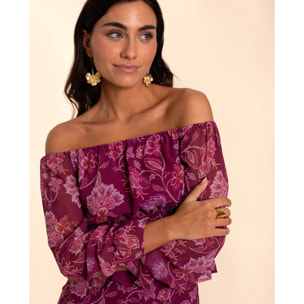 Blusa de mujer escote bardot