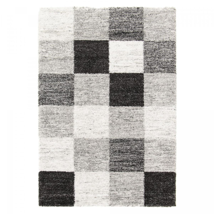 Tapis salon ZUPO 3 Gris 80x150 Fait en Europe en polypropylène doux et soyeux