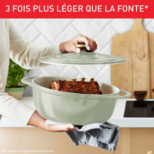 Cocotte TEFAL AIR SOFT LIGHT 30X23cm Vert Lichen