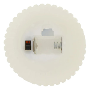 Bougie LED Fancy ronde H.9cm beige